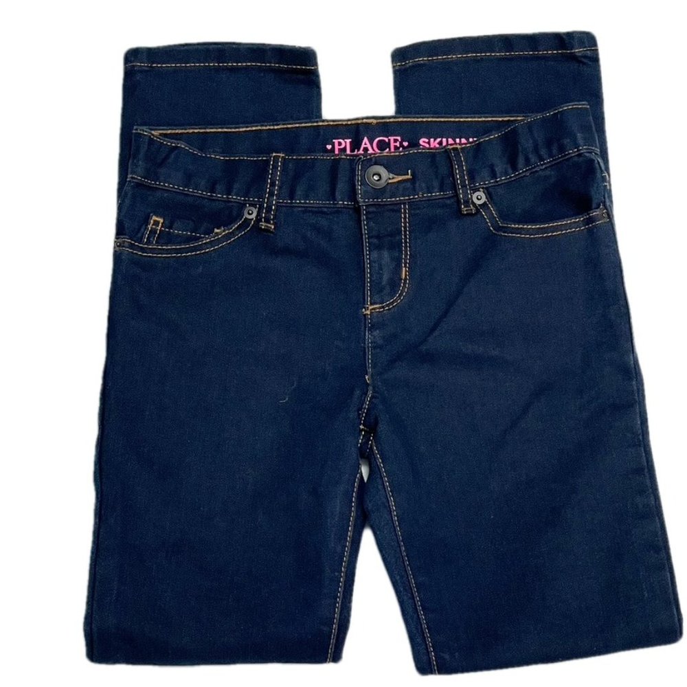 Children Place Girls Skinny Dark Wash Denim Cotton Stretch Big Girls Size 10